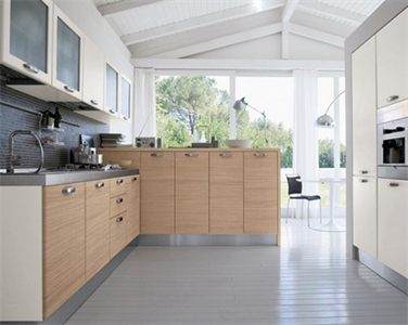 Simple Heat Resistant Modular Laminate Kitchen Cabinet