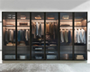 Luxury Design High End Transparent Swing Door Wardrobe