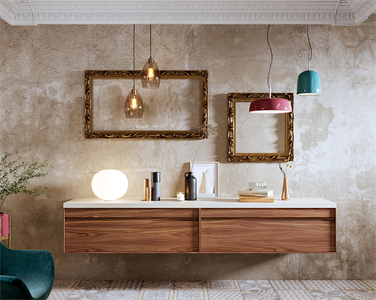 Modern High Quality Integrated Wooden Bathroom Vanity