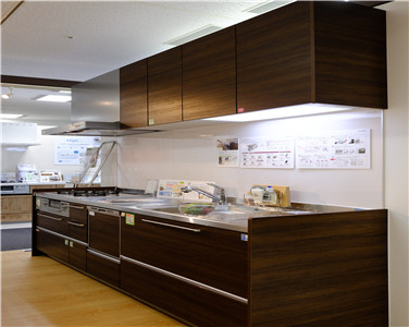 Modern Frameless Plywood Wood Veneer Kitchen Cabinet